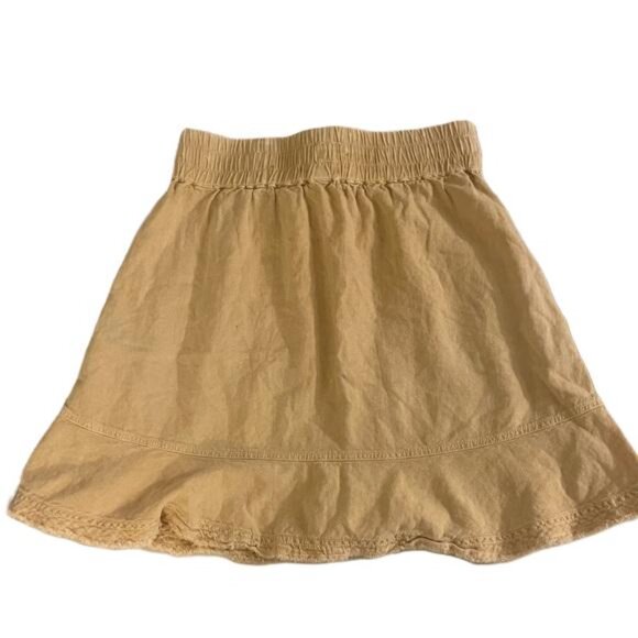 PILCRO by Anthropologie Tan Utility Cargo Pocket Drawstring Mini Skirt Womens - Picture 3 of 5